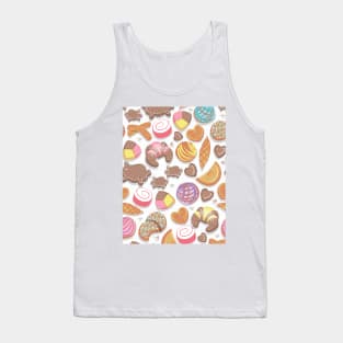 Mexican Sweet Bakery Frenzy // pattern // white background pastel colors pan dulce Tank Top